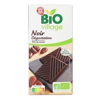 Chocolat noir Bio Village Dégustation 74% cacao 100g