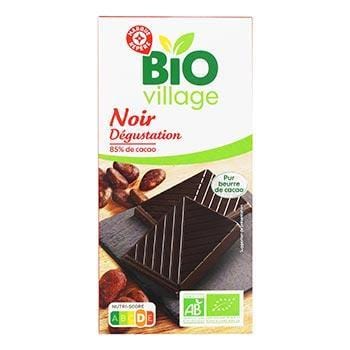 Chocolat noir Bio Village Dégustation 85% cacao bio -100g