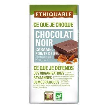 Chocolat noir Ethiquable Caramel - 100g