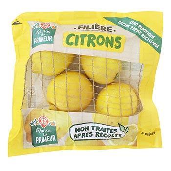 Citron jaune Douceur du Verger Non traités x4 - 500g