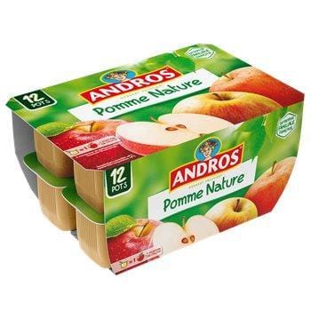 Andros Compotes Pomme Nature 12x100g