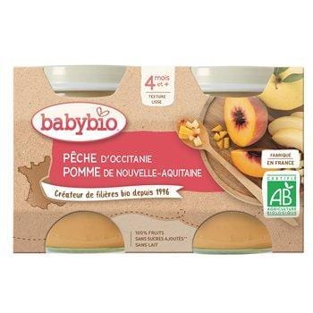 Babybio Petit Pot Pomme Peche 2x130g