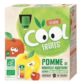 Compote Cool Fruits bio Vitabio Pomme - 4x90g