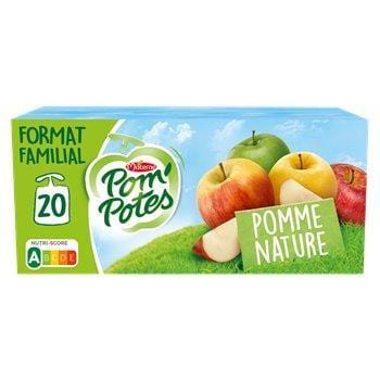 POM'POTES Compotes Pomme, P. Ban, P. Frs 16x90g Format Familial - materne -  1440 g