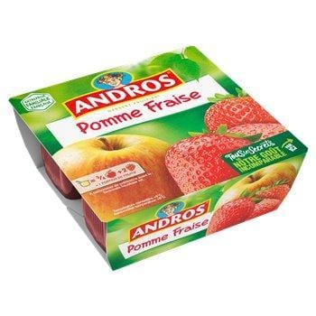 Andros Compotes  Pomme Fraise 4x100g