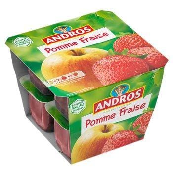Andros Compotes  Pomme Fraise 8x100g