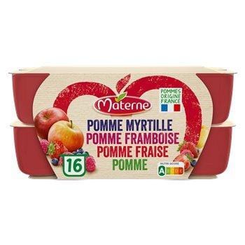 Compotes fruits rouges Materne 16x100g