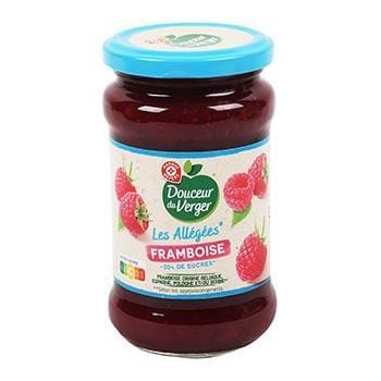 Confiture Douceur du verger Framboises - Allégée - 340g