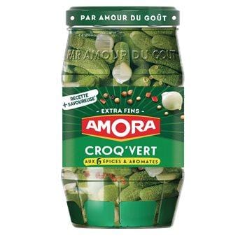 Cornichons croq vert Amora 205g