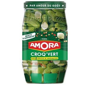 Cornichons croq vert Amora 540g