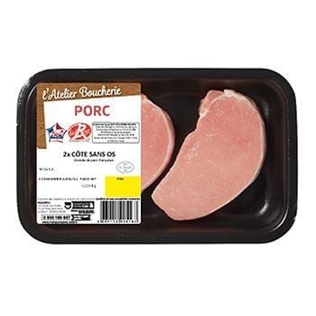 Côtes de porc Label Rouge  L'Atelier Boucherie x2 - 220g