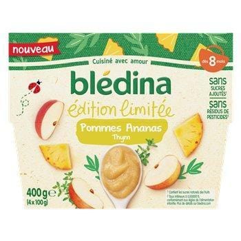 Bledina Puree Pommes Ananas Thym Edition Limitée 4x100g