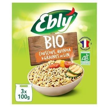 Couscous quinoa et lin BIO Ebly Sachets cuisson 10min - 3x100g