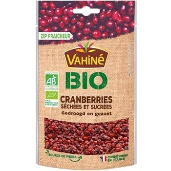 Cranberries séchées Vahiné Bio - sucrées - 100g