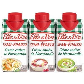 Elle&Vire Crème semi-épaisse 30% (3x20cl)