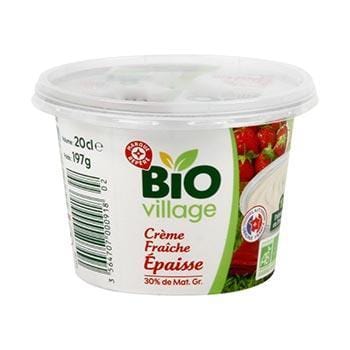 Crème fraîche Bio Village Epaisse - 20cl