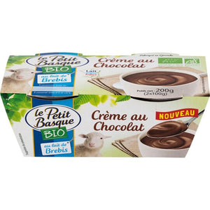 Le Petit Basque Organic Ewe's Milk Chocolate Cream Dessert 2x100g