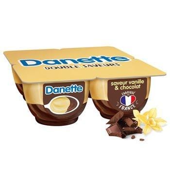 Danette Vanille Sur lit Chocolat  4x125g
