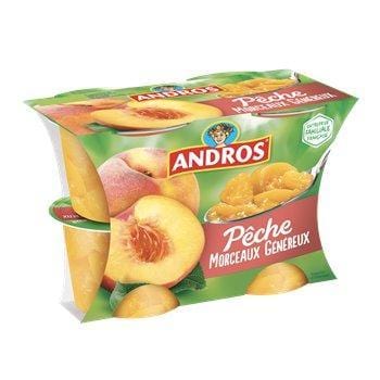 Andros Compote Délice Pêche 4x100g