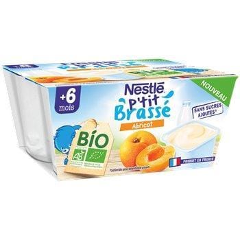 Nestle P'tit Brassé Bio Abricot 4x90g