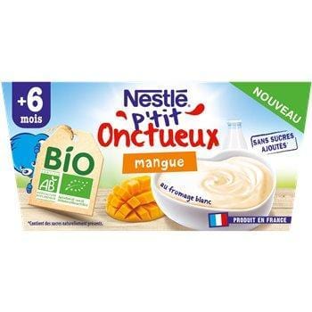 Nestle P'tit Onctueux Bio Mangue 4x90g