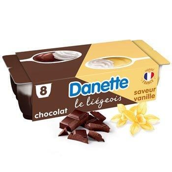Danette Dessert Liégeois Vanille Chocolat  8x100g