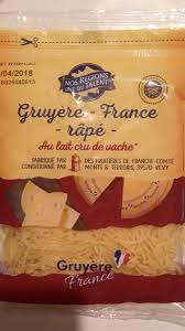 Nos Regions Gruyère Râpé Cru IGP 150g