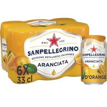 Eau aromatisée San Pellegrino Aranciata - 6x33cl
