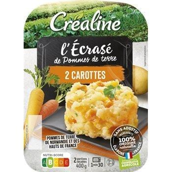 Ecrasé de légumes Créaline Pomme de terre carottes 2x200g
