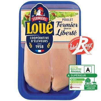 Filet de poulet jaune Loué Fermier x2 Origine France -240g