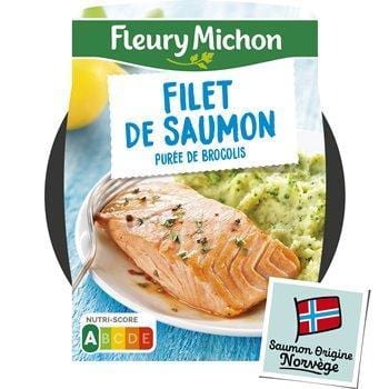 Filet de saumon Fleury Michon purée de brocolis - 300g