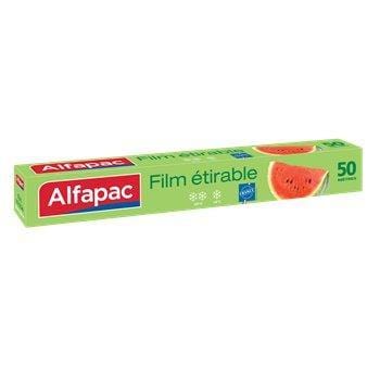 ALFAPAC - Dérouleur de film étirable 35M - Très extensible, adhérent et  résistant - Rechargeable