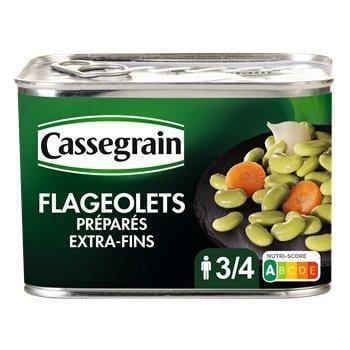 Flageolets cuisinés Cassegrain  Extra fins - 465g
