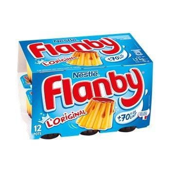 Flanby Flan Aromatisé Vanille Nappé de Caramel 12x100g