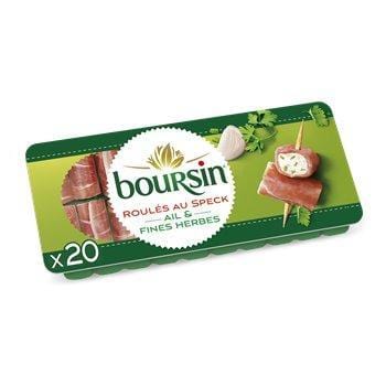 Fromage Boursin - 100g Les roulés Ail et fines herbes