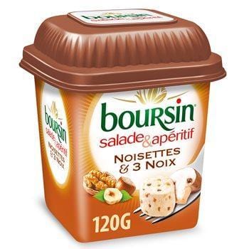 Fromage Boursin Salade Noisettes &amp; 3 noix - 120g