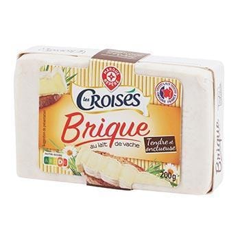 Fromage Brique Les Croisés Lait pasteurisé 60%mg - 200g