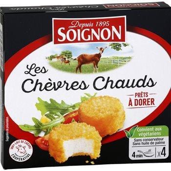 Fromage chèvre chaud Soignon Nature - 21% MG - 4x25g