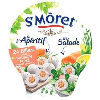 Fromage St Morêt apéritif billes saumon - 100g