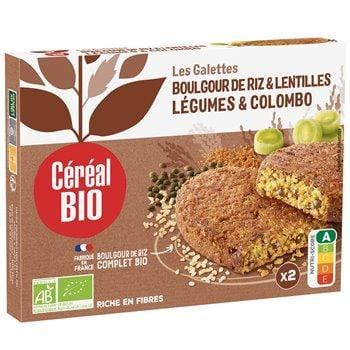 Galettes de riz Céréal Bio Légumes et colombo - 200g