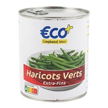 Haricots verts extra fins Eco+ 440g