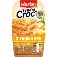 Herta Tendre Croc 3 Fromages 2x200g