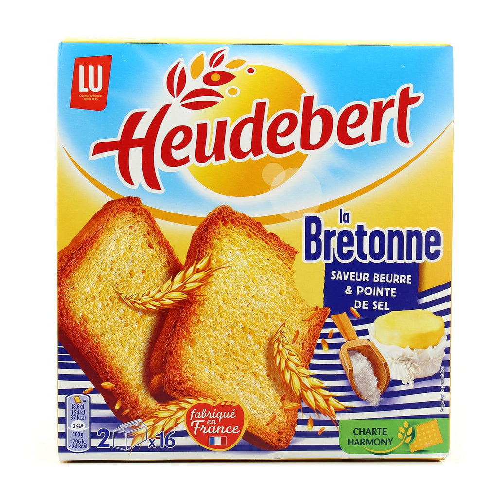 Biscotte Fibres+ - Heudebert - 280g, 2 sachets de 16 biscottes