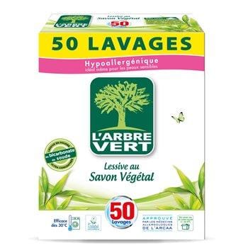 L'Arbre Vert Lessive en Poudre Savon Vegetal 2.5kg
