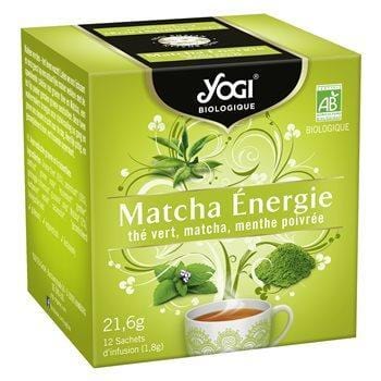 Infusion Bio au thé vert Yogi Matcha, menthe poivrée  - 22g