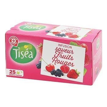 Infusion Tiséa Fruits rouges 25 sachets 40g