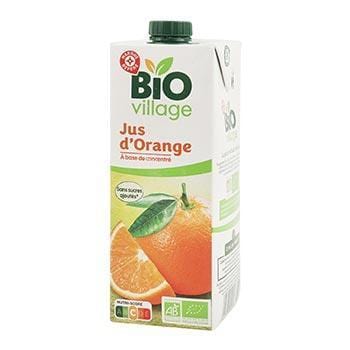 Jus d'orange Bio Village 1L