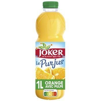Jus d'orange Joker  100% pur jus  avec pulpe - 1L