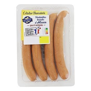 Knacks Alsace x4 Nos Régions ont du talent 300g