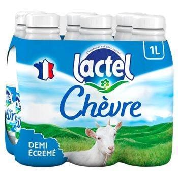 Lactel  Lait de Chèvre Demi Ecrémé 6x1L
